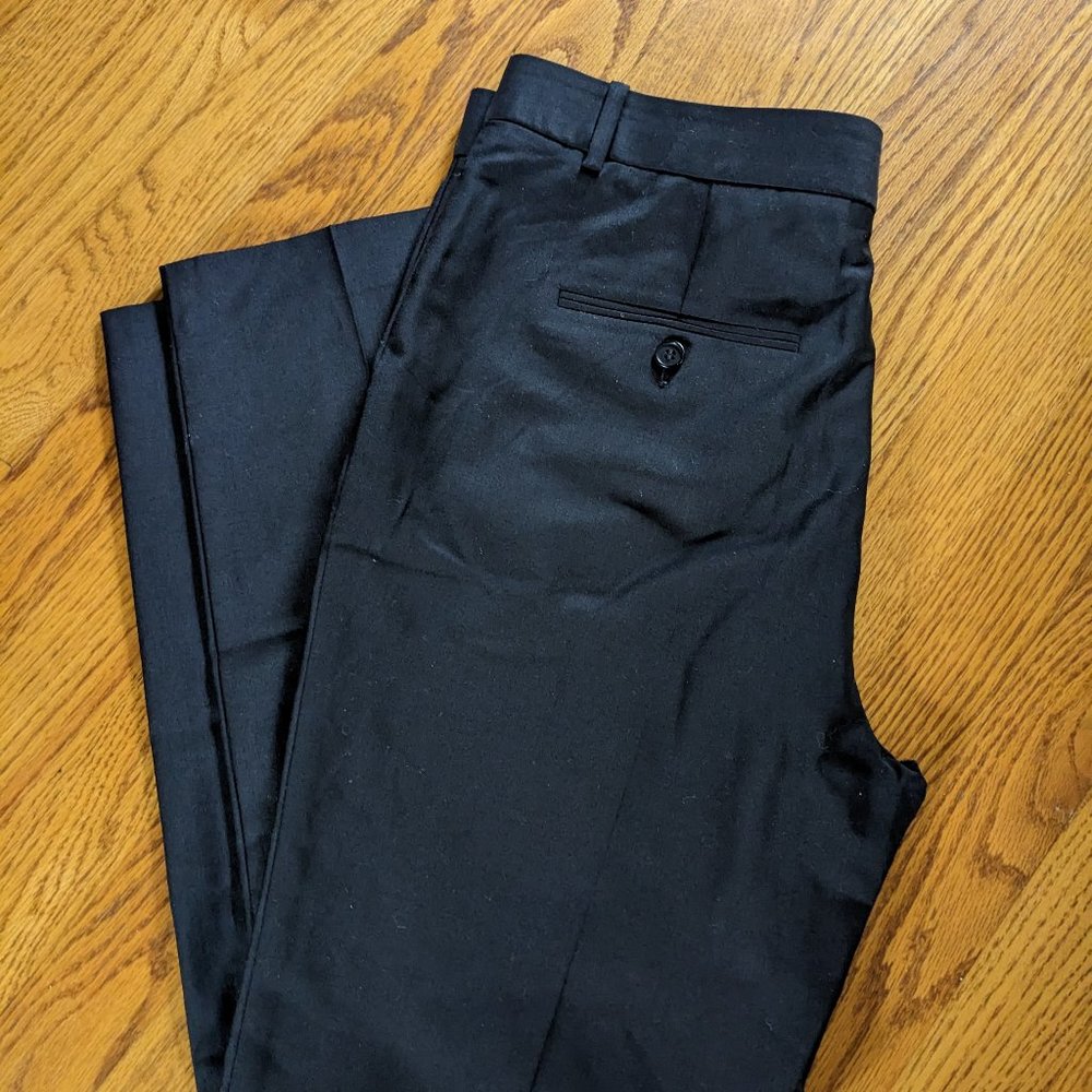 Theory Black Wool Blend Dress Pants Size 10